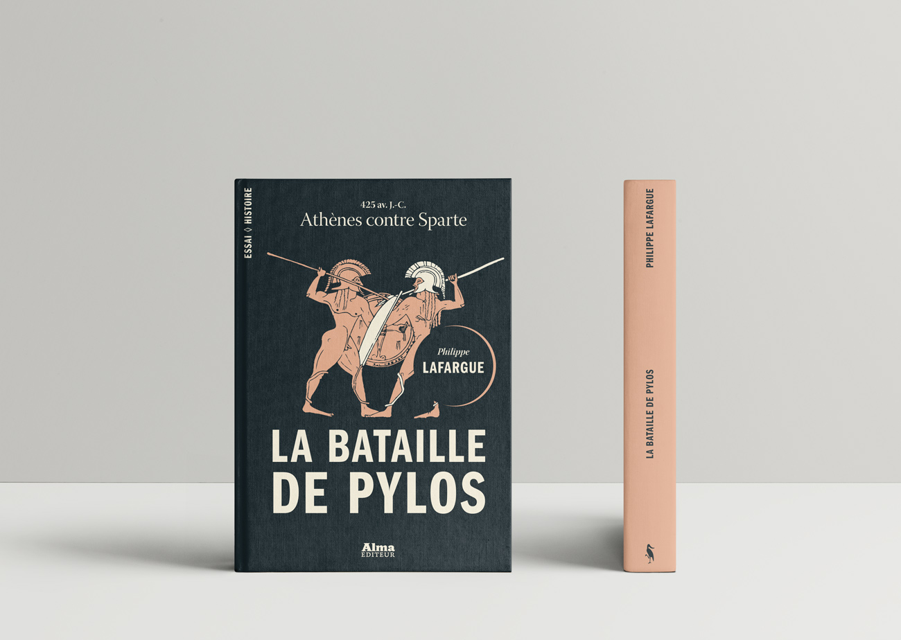 La bataille de Pylos - Philippe Lafargue | Dessin réalisé sur Illustrator d'après un dessin sur poterie antique.