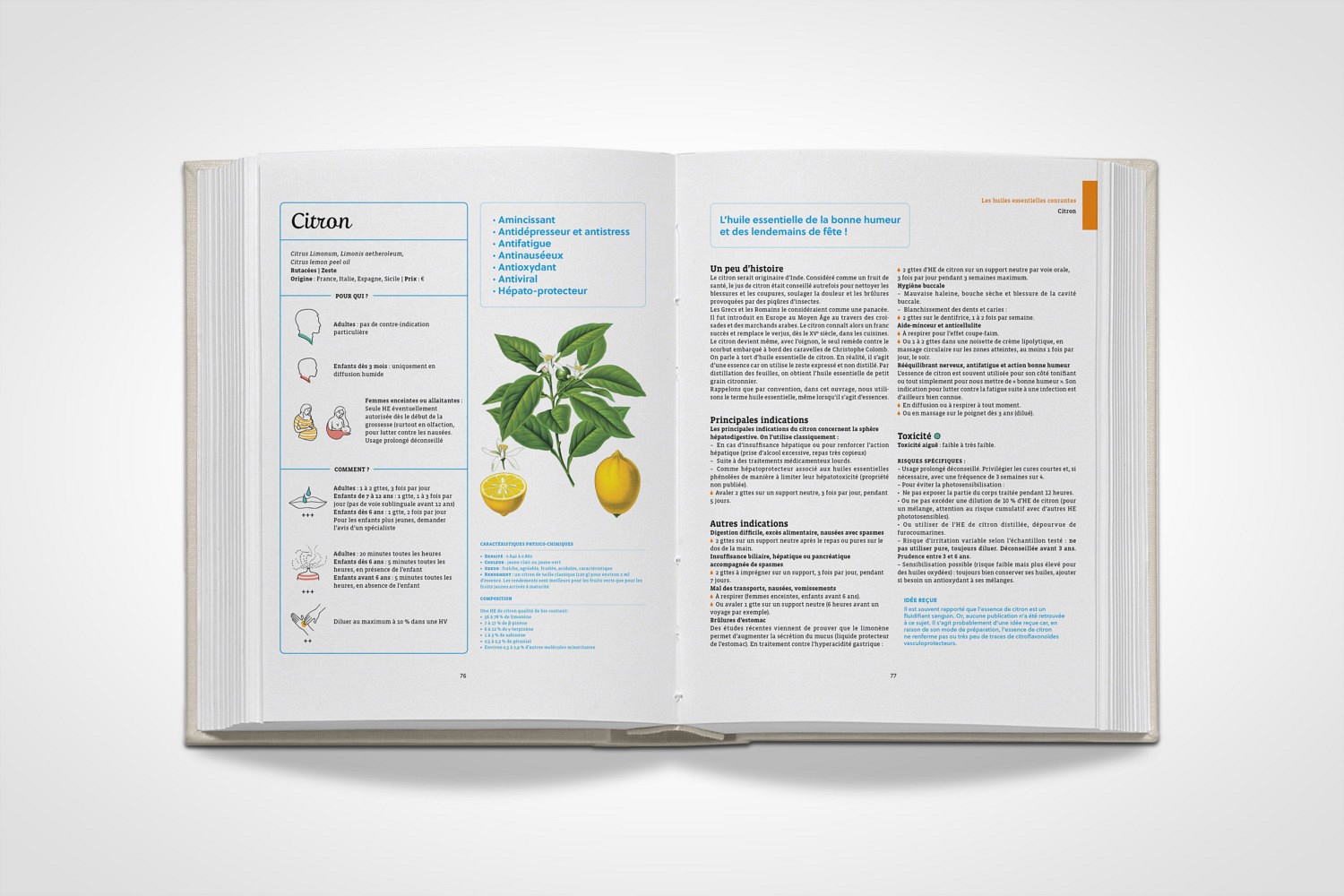  | Guide des Huiles essentielles - double page citron